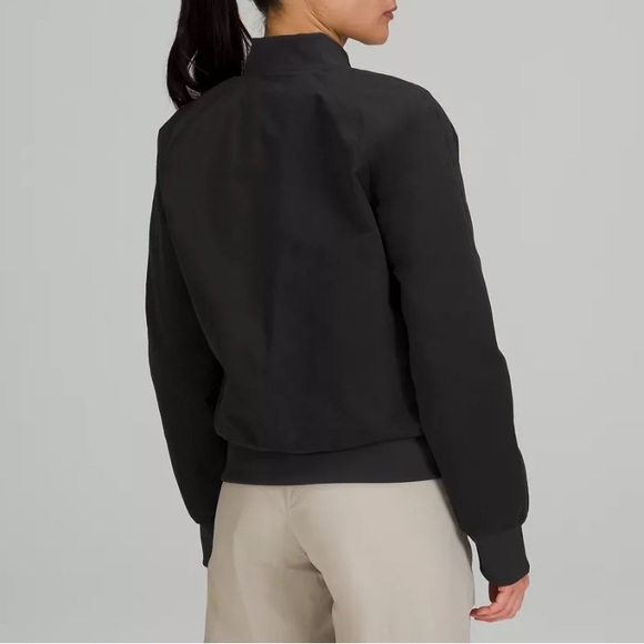 NWOT Lululemon Non-Stop Cotton Bomber Jacket, Black - Picture 4 of 6